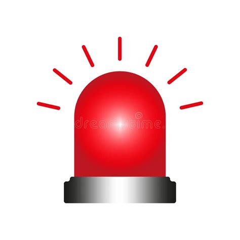 Red Flashing Light. Emergency Symbol. Police Flasher. Vector ...