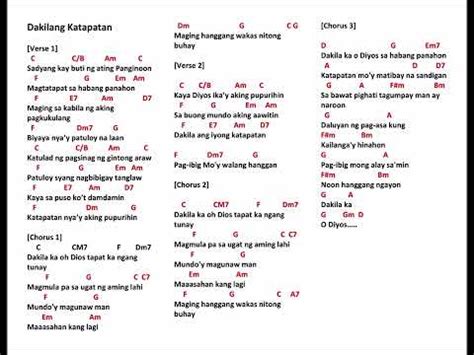 Dakilang Katapatan Chords and Lyrics - YouTube