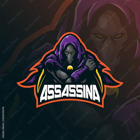 assassin mascot logo design vector with modern illustration concept ...