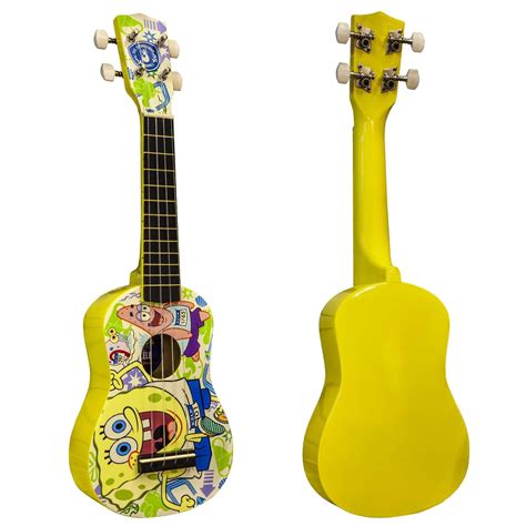 Ukulele Spongebob Squarepants Soprano With 4 Nylon Strings Yellow | eBay