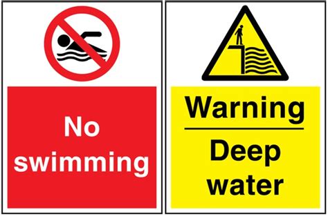 Water Safety Warning Signs