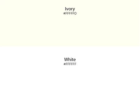 Ivory Color Chart