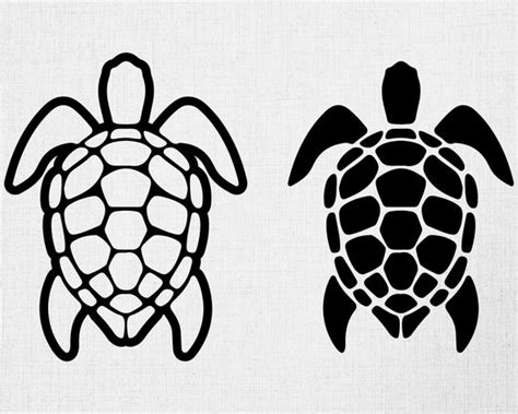 Turtle Svg Digital Download Sea Turtle Svg Silhouette Sea - Etsy Australia