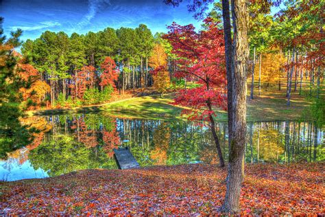 Fall Magic Autumn Lake Reflections Landscape Art Photograph by Reid ...