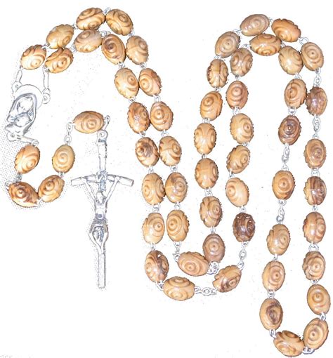 ROSARY ( Olive wood ) ( Water or soil center ) 12 PIECES - Holy Land ...