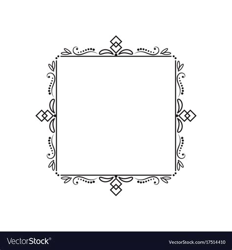 Classic elegant vintage square frame Royalty Free Vector