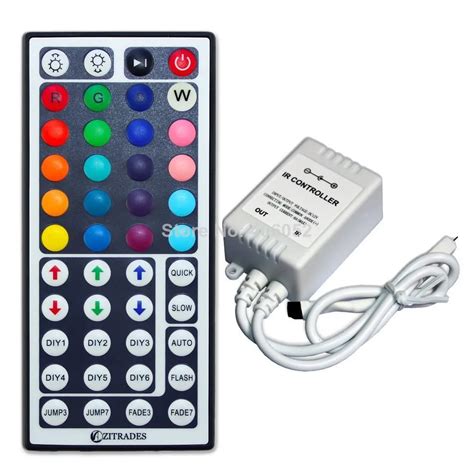 4set/lot led lights rgb controller, 12V 44Key IR Remote Controller ...