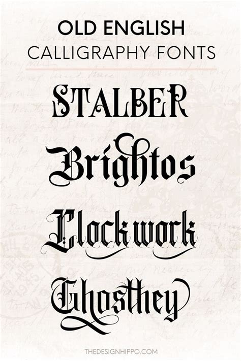 19 Best Old English / Gothic Calligraphy Fonts | English calligraphy ...