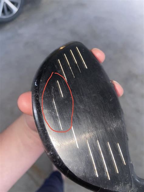 Cracked driver face : r/golf