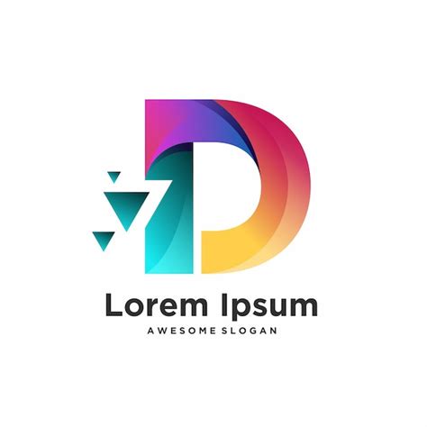 Free Vector | Letter logo gradient colorful design illustration