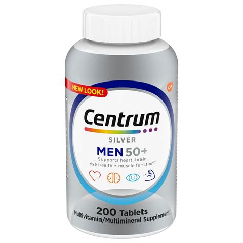 Centrum Silver Multivitamins for Men Over 50, Multimineral Supplement ...