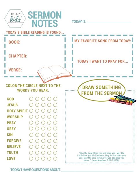 Sermon Notes Template