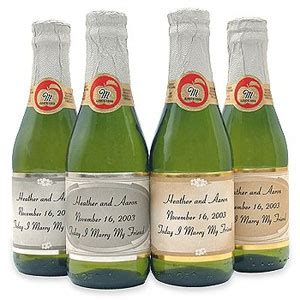 Mini Sparkling Cider Favors - Wine Theme Wedding Favors - Wedding Favor ...