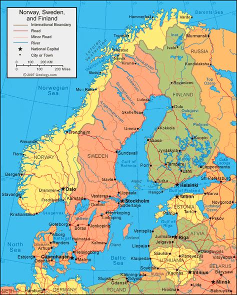 Norway On Map Of Europe - Agnese Latashia