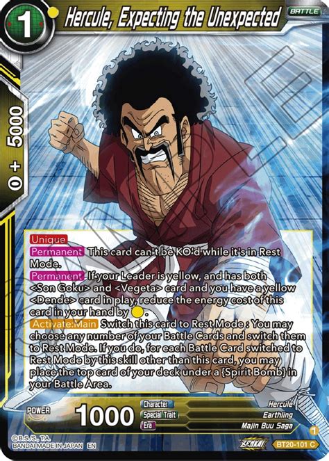 Hercule, Expecting the Unexpected - Power Absorbed - Dragon Ball Super CCG