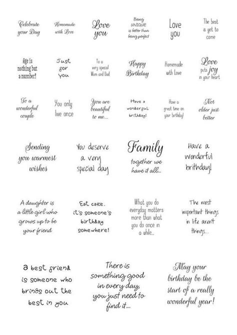 Sentiments - Square 2 | docrafts.com | Greeting card sentiments, Verses ...