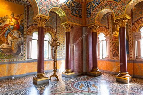 Intérieur du château de Neuschwanstein en Allemagne — Photo éditoriale ...