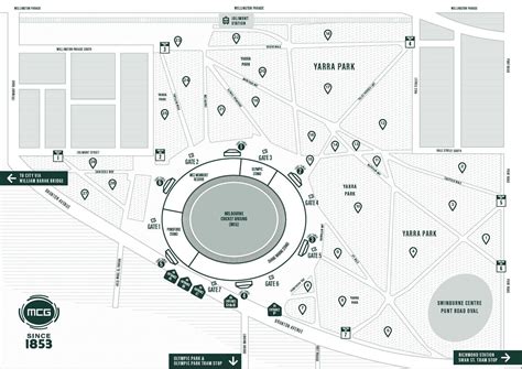 Melbourne Cricket Ground Seating Map with Rows, Parking Map, Ticket ...