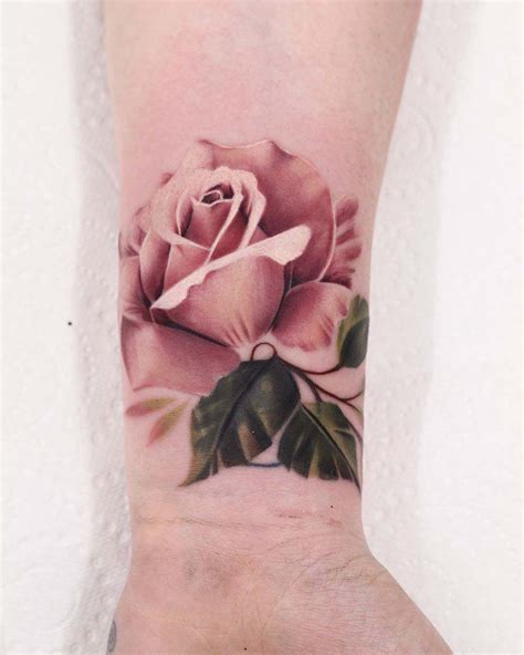 Pink Rose Tattoo on Wrist Rose Tattoos On Wrist, Pink Rose Tattoos ...