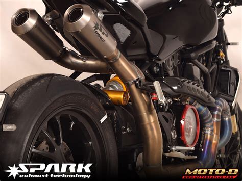 Ducati Monster 1200 R Exhaust: Spark High-Mount, Slip-On Titanium ...