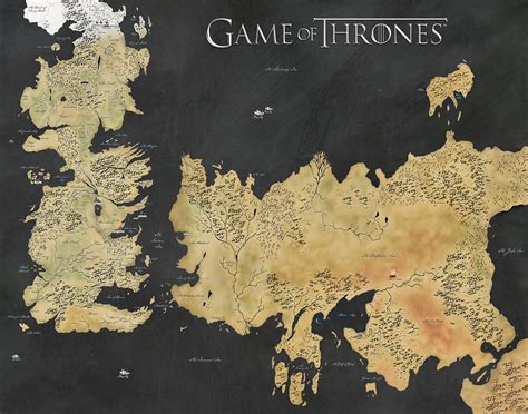 Game Of Thrones, Westeros Map, Gift For Him, Gift For Her, Mothers Day ...