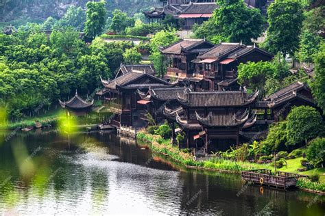 Free Photo | Ancient town lake in china