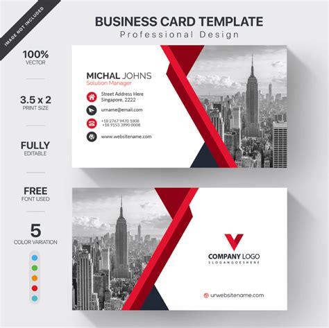 Free Business Card Templates With Clipart