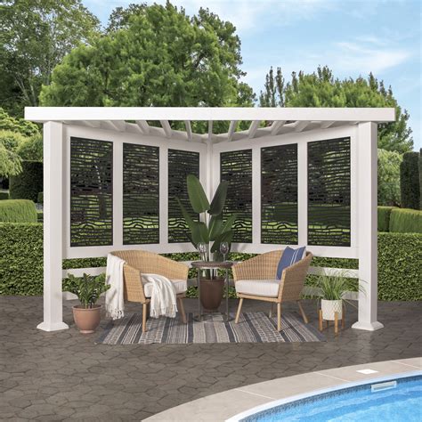 Backyard Discovery Richmond Modern Metal Steel Pergola with Canopy ...