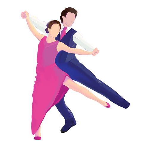 two people dancing salsa dance in the ballroom, vector illustration ...