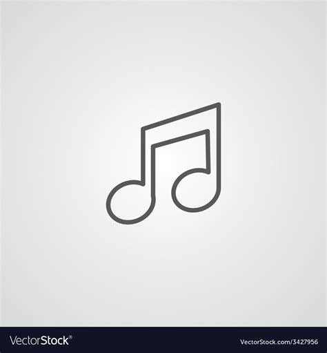 Music outline symbol dark on white background logo