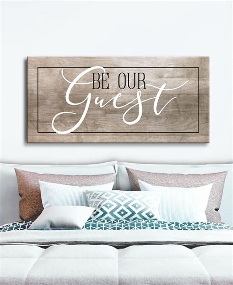 Bedroom Wall Art: Be Our Guest V2 (Wood Frame Ready To Hang) | Bedroom ...