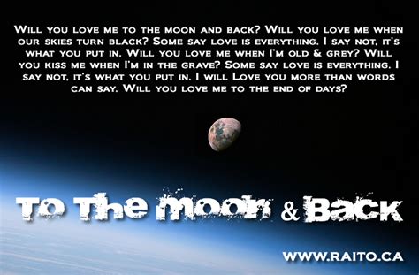 » to the moon and back lyrics Raito.ca ~ Indie Recording Artist