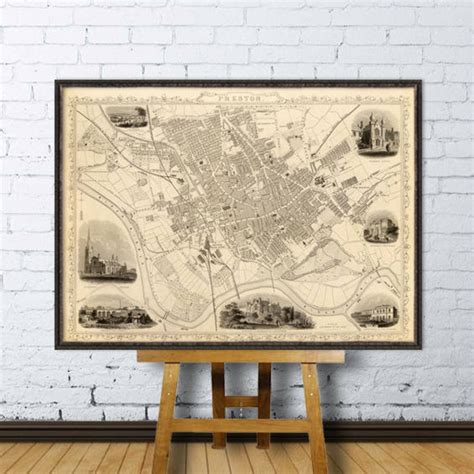 Old Map of Preston Historical Preston Map Poster Map Print - Etsy