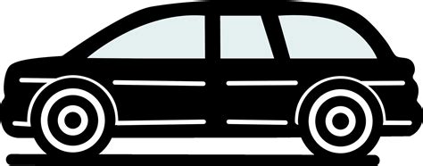 Side View of Car Icon In Black And White Color. 25076369 Vector Art at ...