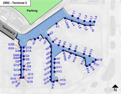 Chicago Airport Gate Map