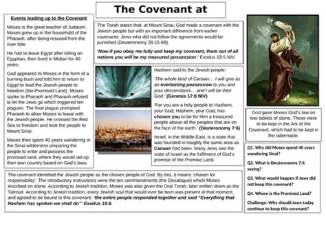 Mosaic Covenant - Judaism Beliefs and Teachings | Teaching Resources