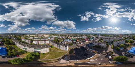 Aerial Full Seamless Spherical Winter 360 Hdri Panorama View ...