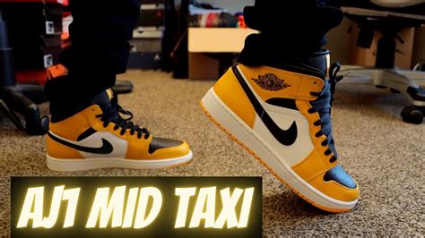 Jordan 1 Mid Taxi Unboxing + On Feet! - YouTube