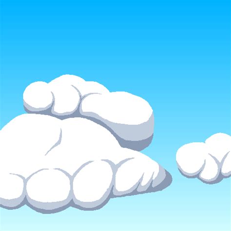 Tried making clouds : PixelArt