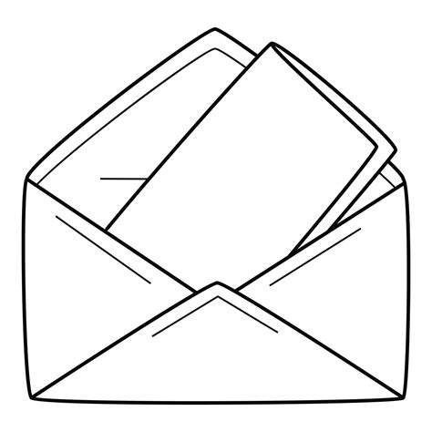 An open paper envelope with a letter. Mail correspondence, message ...