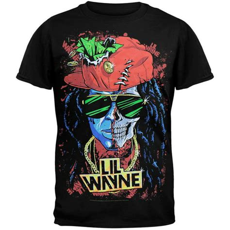 Lil Wayne - Lil Wayne - Half Skull T-Shirt - Walmart.com - Walmart.com