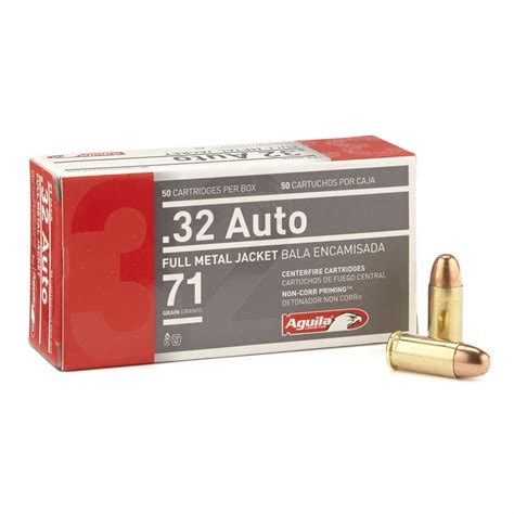 Aguila, .32 Auto, FMJ, 71 Grain, 50 Rounds - 649022, .32 ACP Ammo at ...