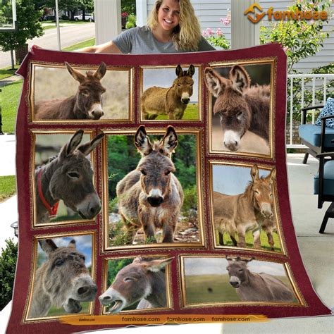 Strong Donkey Blanket, Look At Me Donkey Fleece Blanket - Sherpa Blank ...