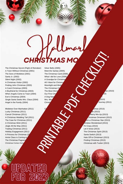 2023 Printable List Of ALL Hallmark Christmas Movies (Yes, ALL!)