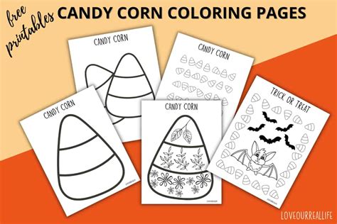 Candy Corn Coloring Pages for Kids - FREE Printables ⋆ Love Our Real Life