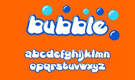 bubble custom font 601734 Vector Art at Vecteezy