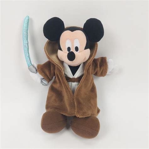 Mickey Mouse Jedi Star Wars Plush Official Disney Disneyland Stuffed ...