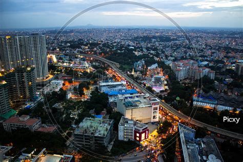 Image of Bangalore City View from High Ultra Lounge-ZR564419-Picxy