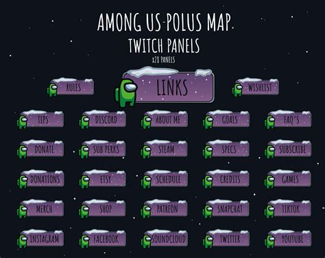 Among Us Polus Map Custom Twitch Panels Pixel Twitch Panels Gaming ...