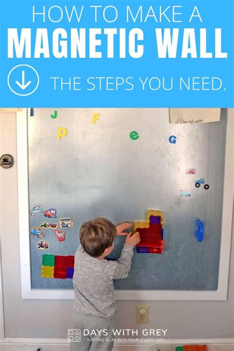 DIY Magnetic Wall [Video] [Video] | Kids homework station, Magnetic ...